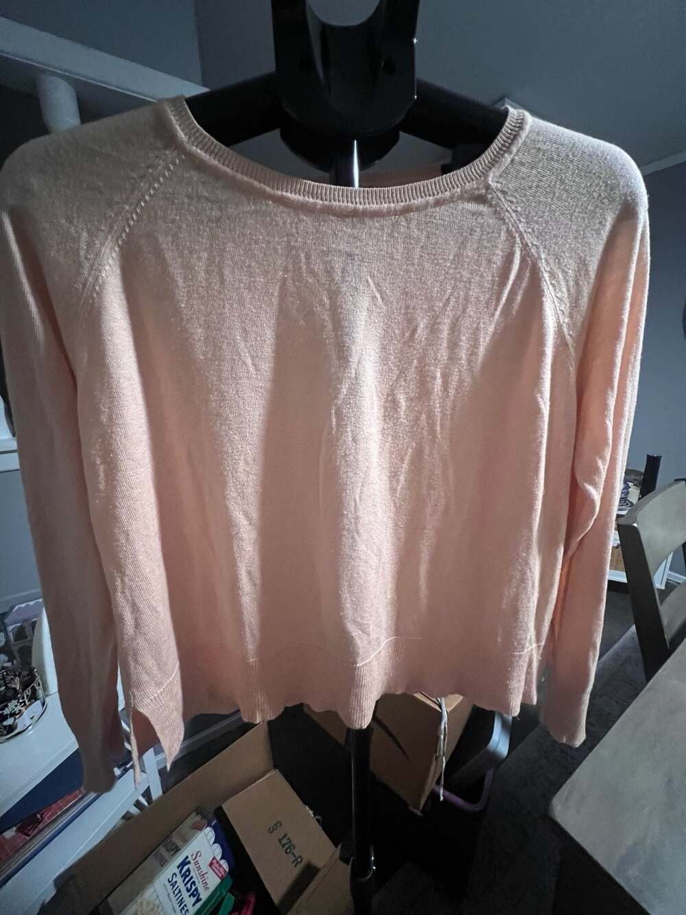 Zara Sweater Size S Pink Crew Neck Long Sleeve Pullover